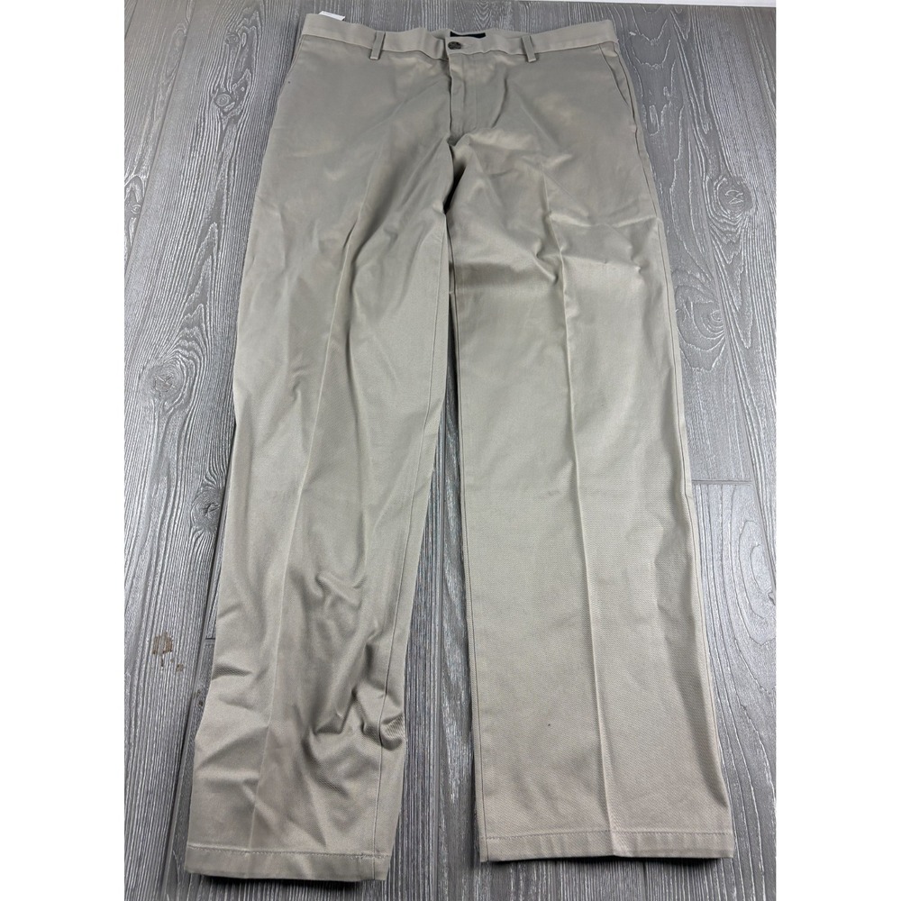 Dockers Men's Straight Stretch Slacks Tan Size 36 Inseam 32 NWT